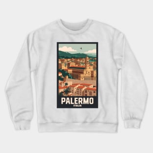 A Vintage Travel Art of Palermo - Italy Crewneck Sweatshirt